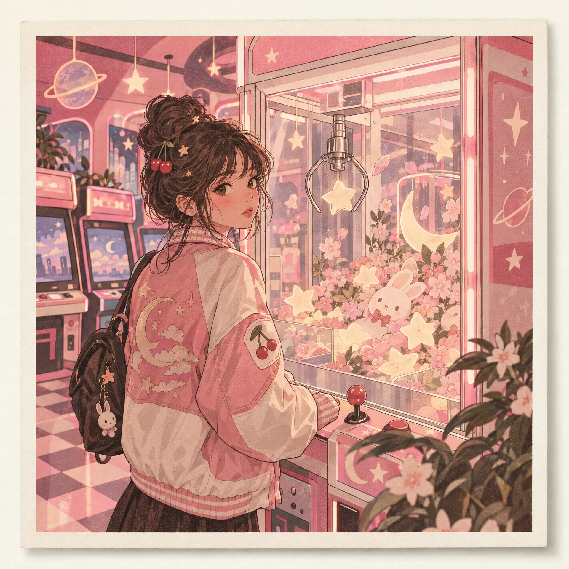 Flower arcade art print